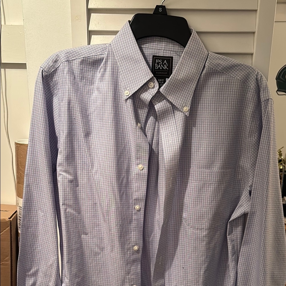 Jos. A. Bank Blue Dress Shirt Long Sleeve